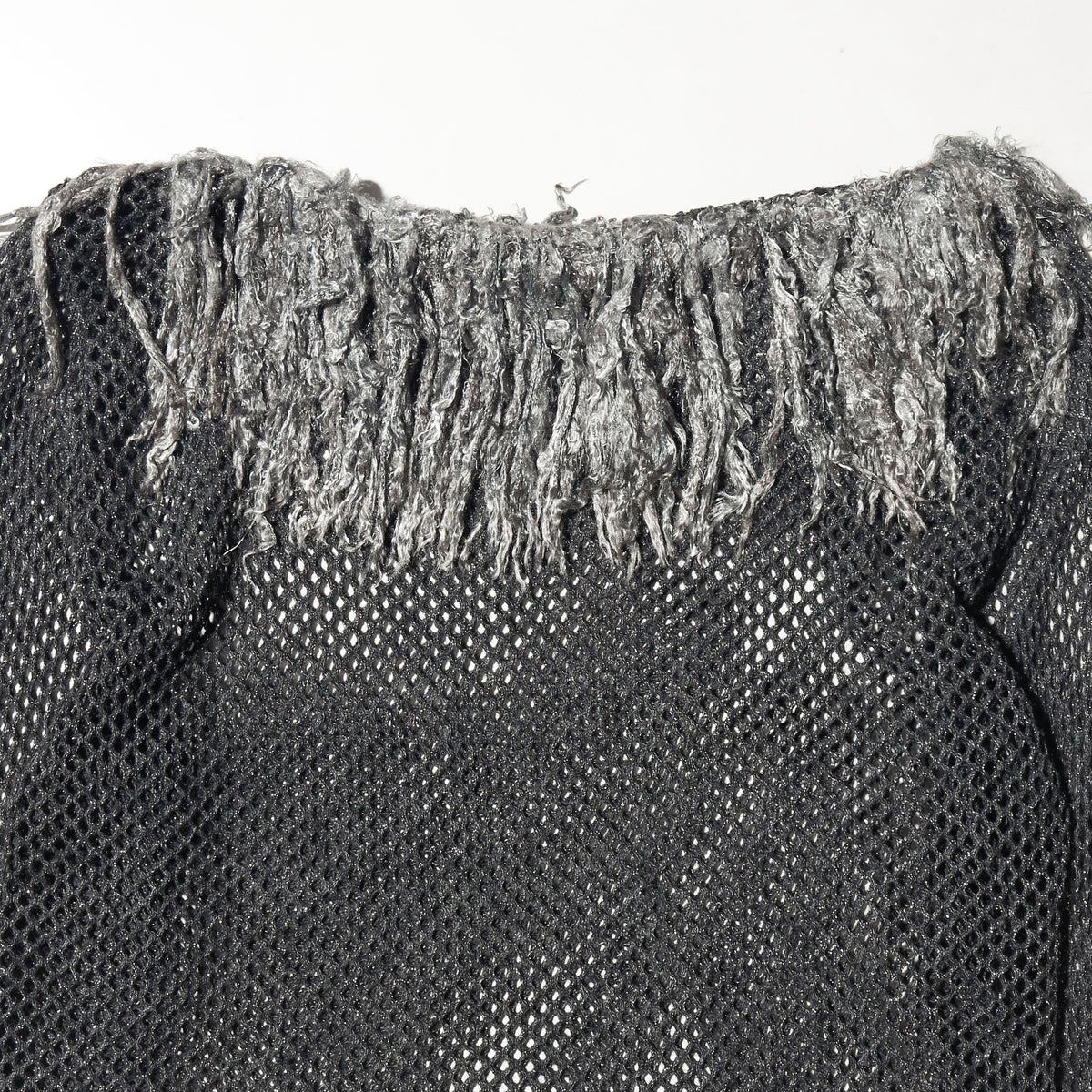 vintage fringe shinny fish net cut sew
