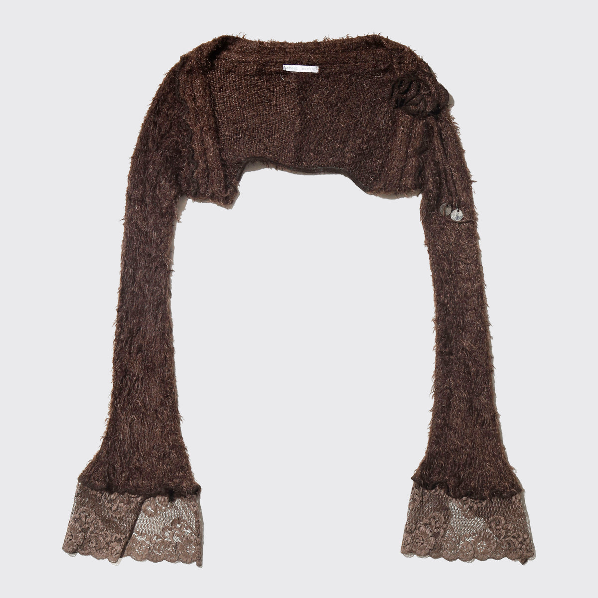 vintage shaggy rose knit bolero