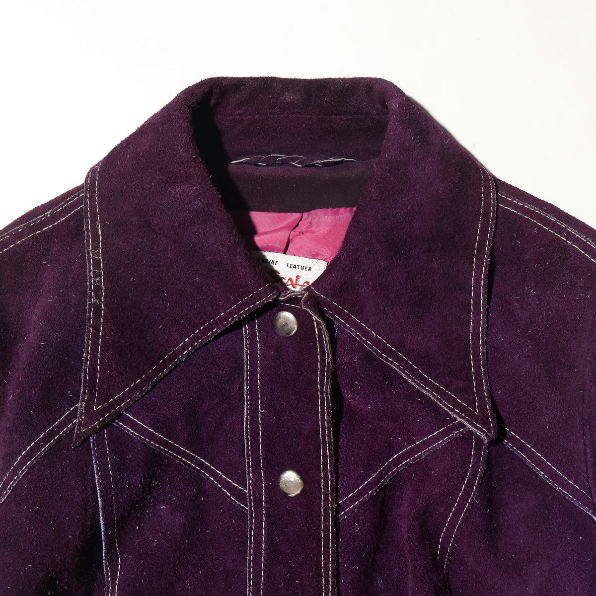 vintage 70's cropped pulm suede leather jacket