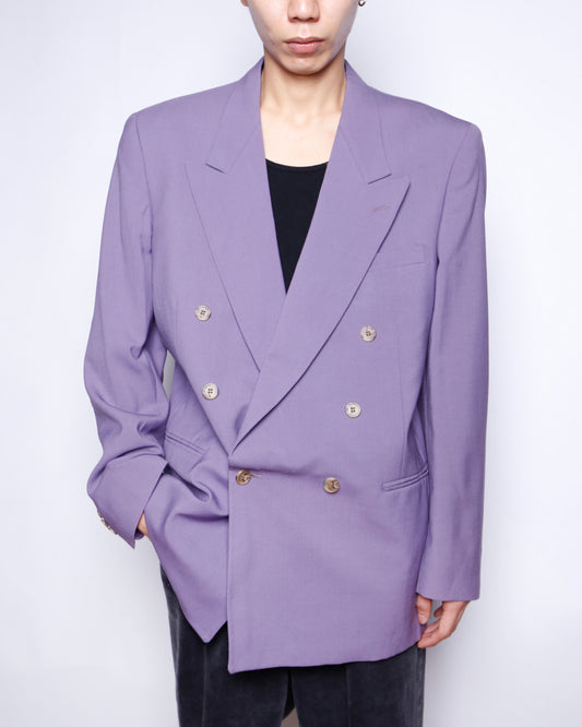 vintage lavender double breasted tailored jacket