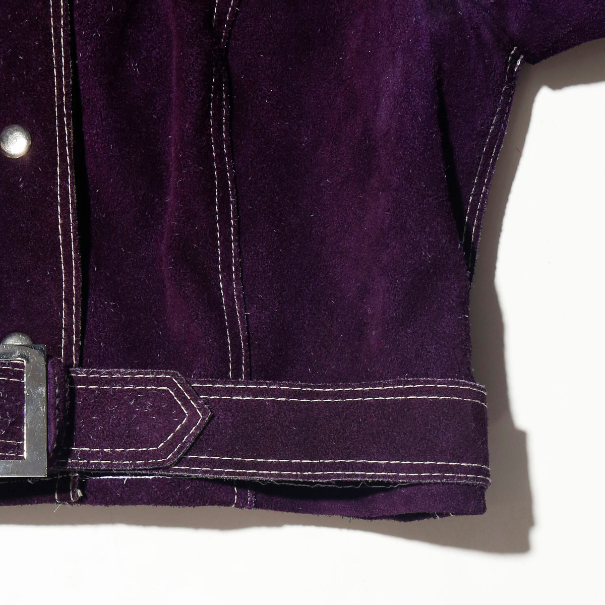 vintage 70's cropped pulm suede leather jacket