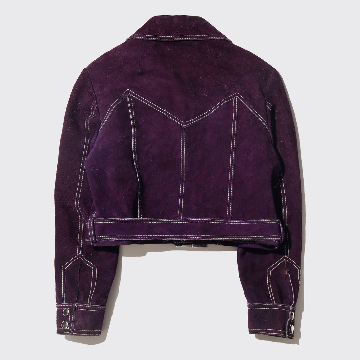 vintage 70's cropped pulm suede leather jacket