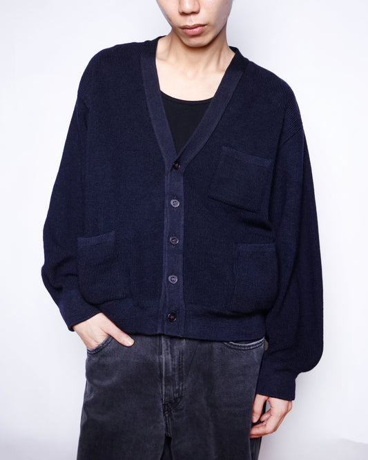 vintage cropped high gauge cardigan