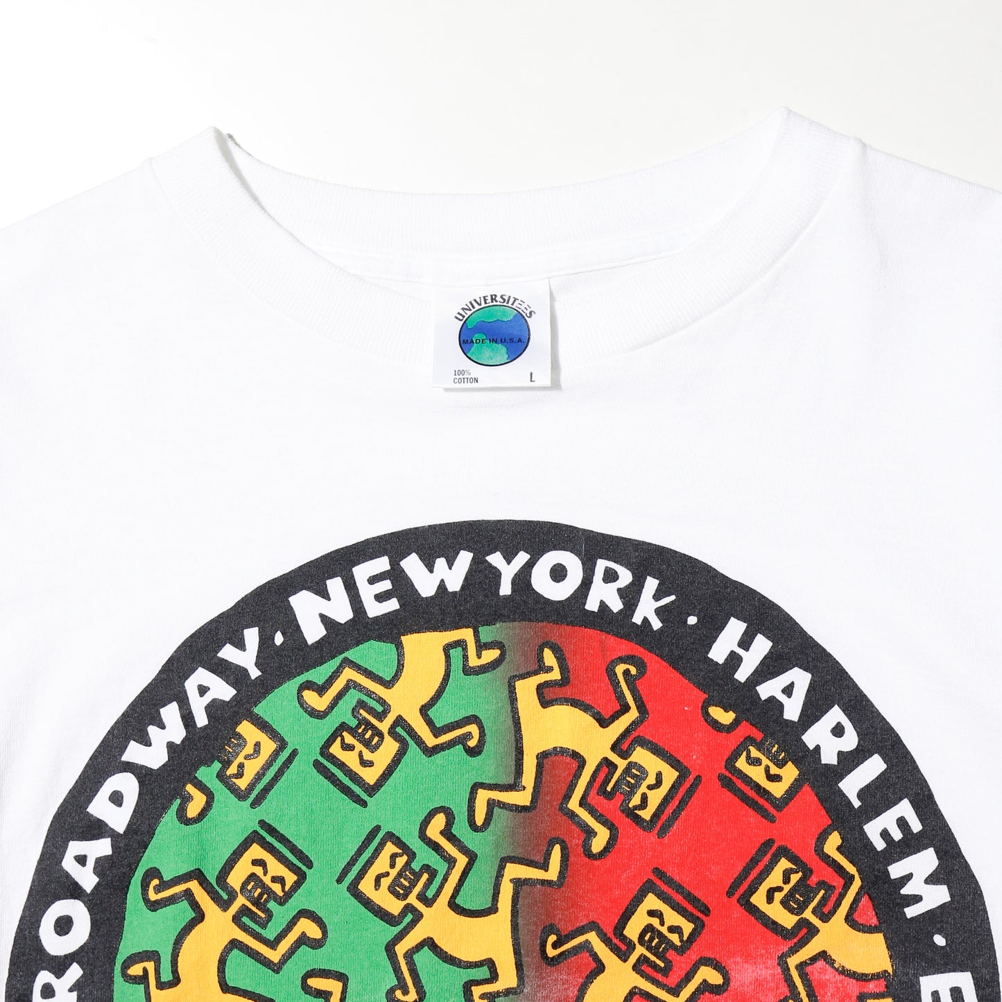 vintage 90's new york art vibe keith haring "dancing circle" t-shirt
