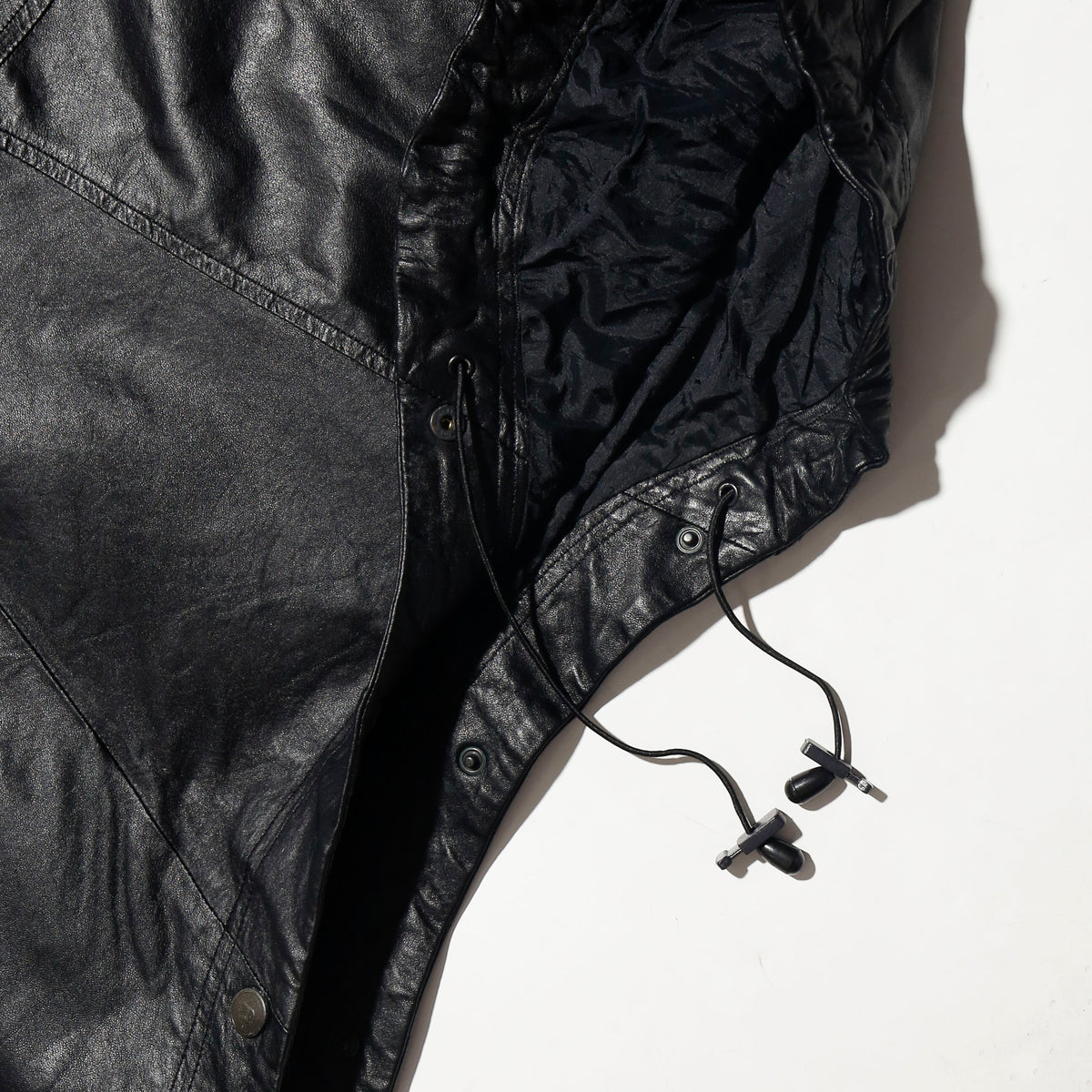 vintage euro bat leather poncho