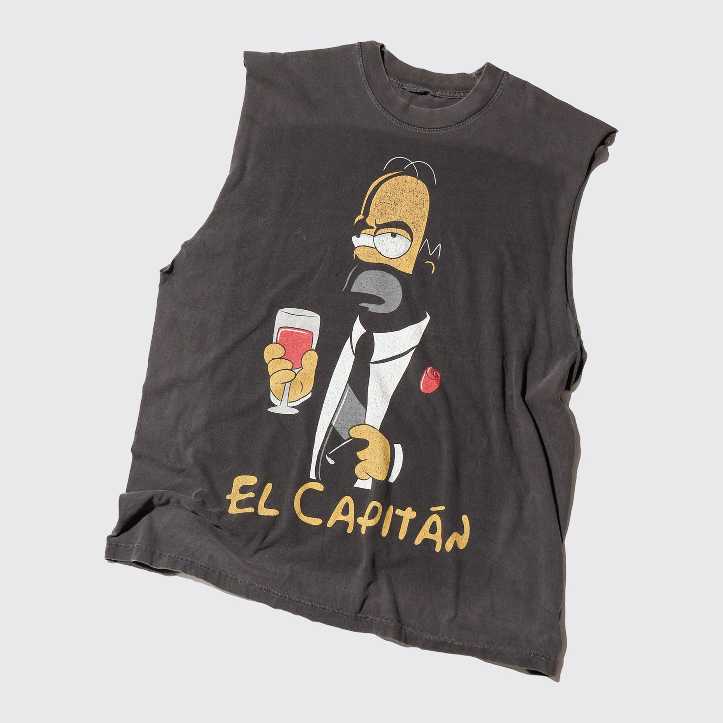 vintage simpsons "el capitan" parody n/s t-shirt