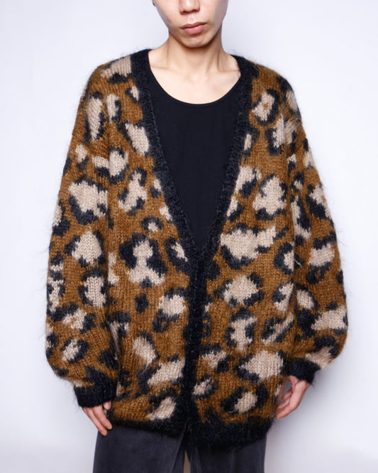 vintage leopard mohair cardigan