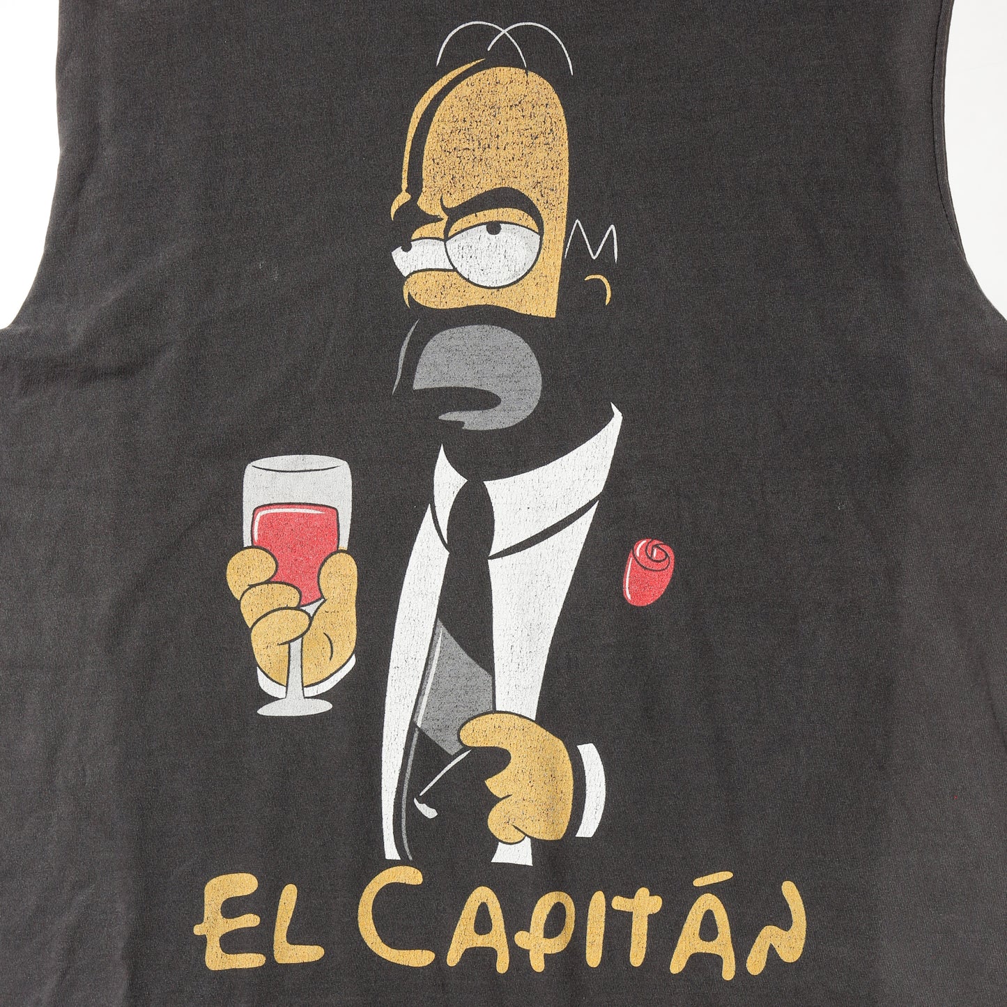 vintage simpsons "el capitan" parody n/s t-shirt