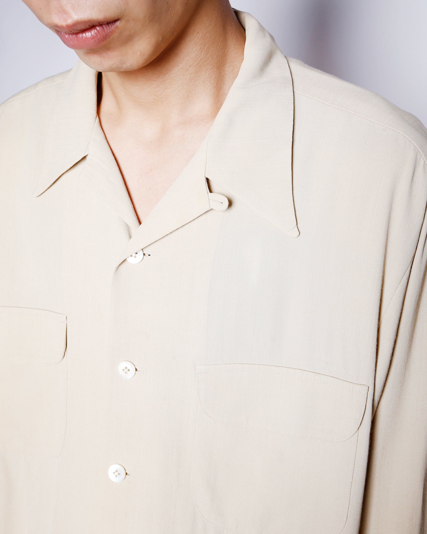 vintage rayon open collar shirt