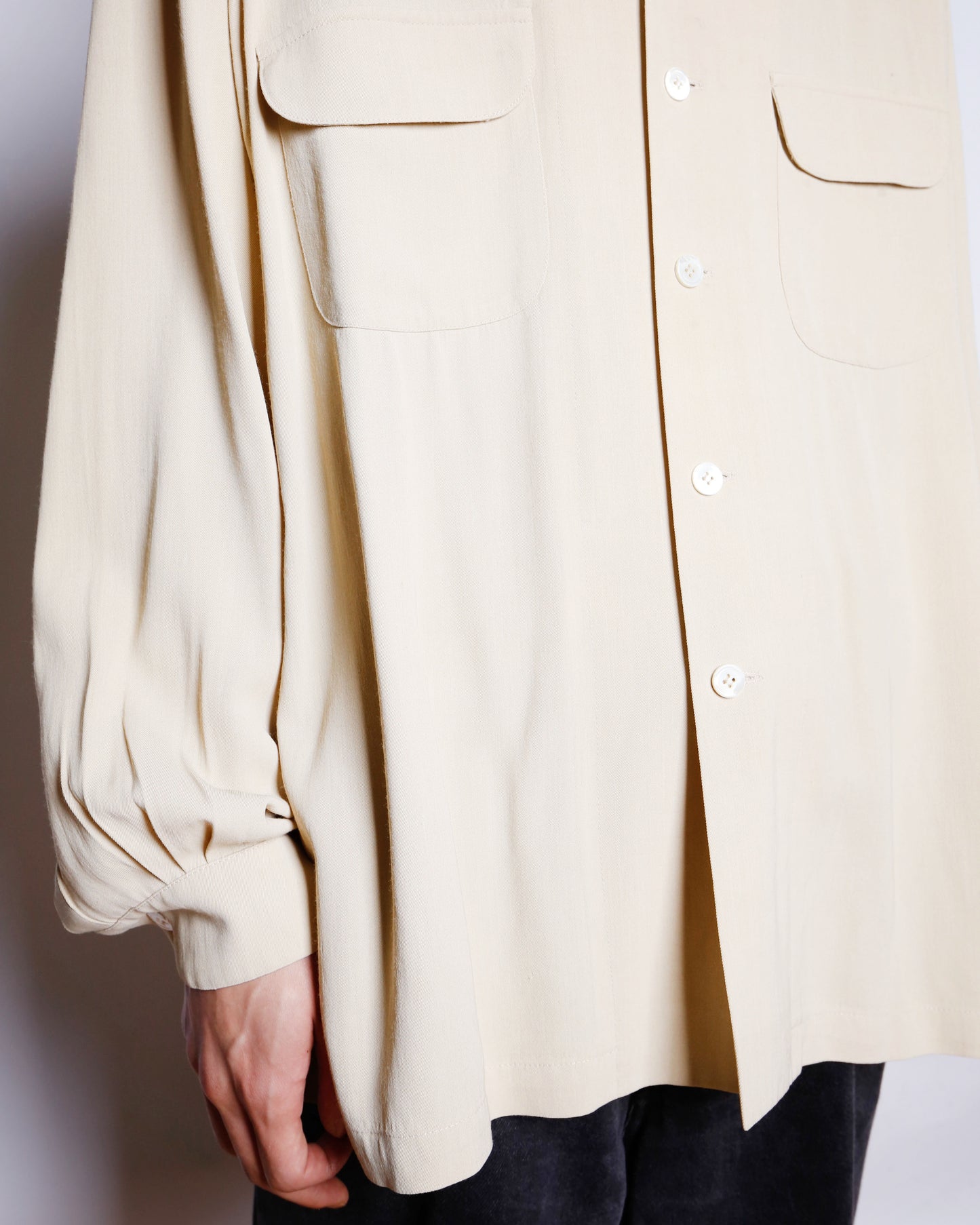 vintage rayon open collar shirt