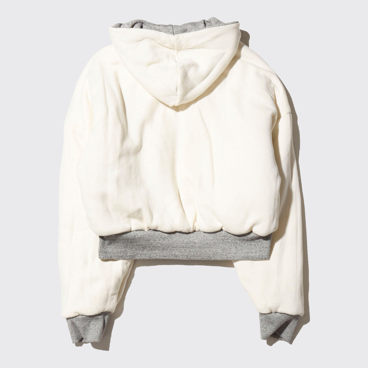 vintage cropped reversible padded hoodie