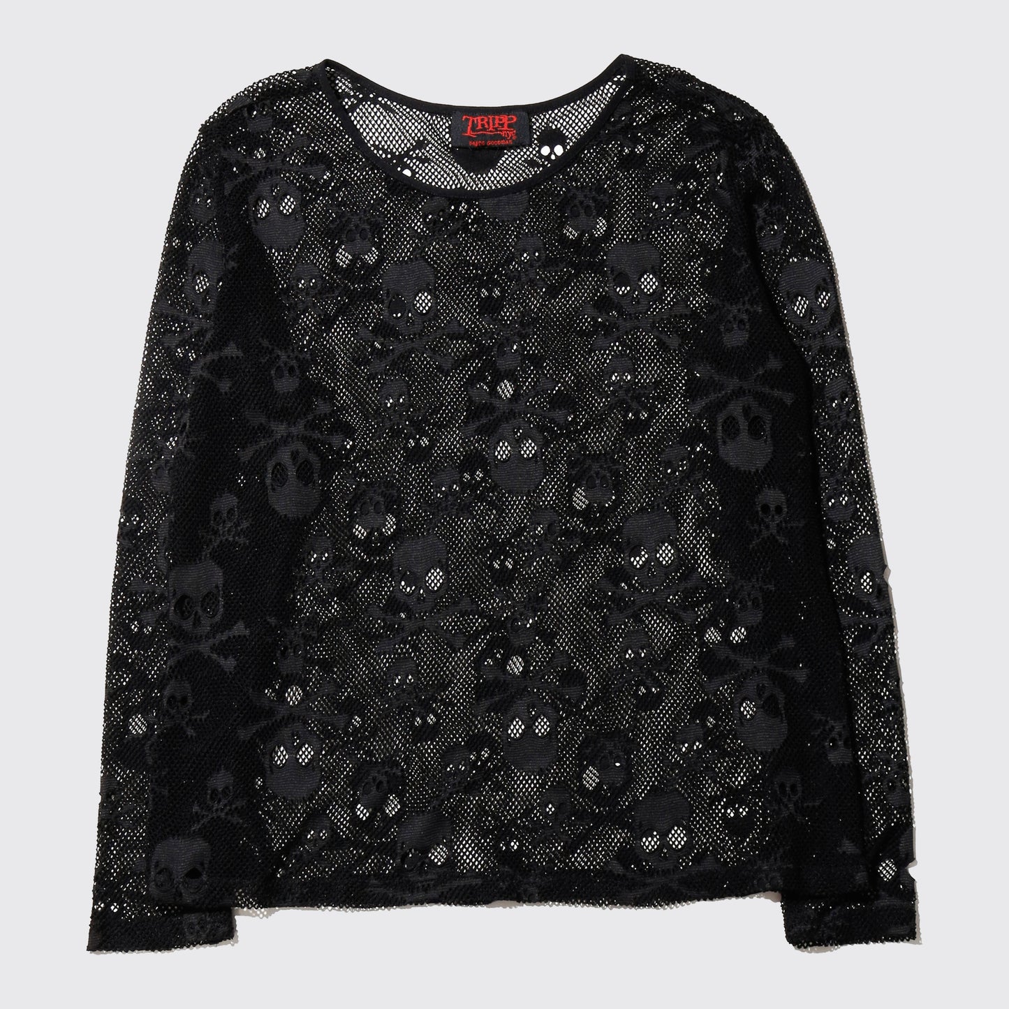 vintage tripp nyc skull mesh l/s