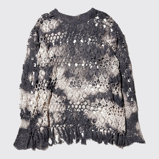 *one-off acid dye vintage lace up pullover