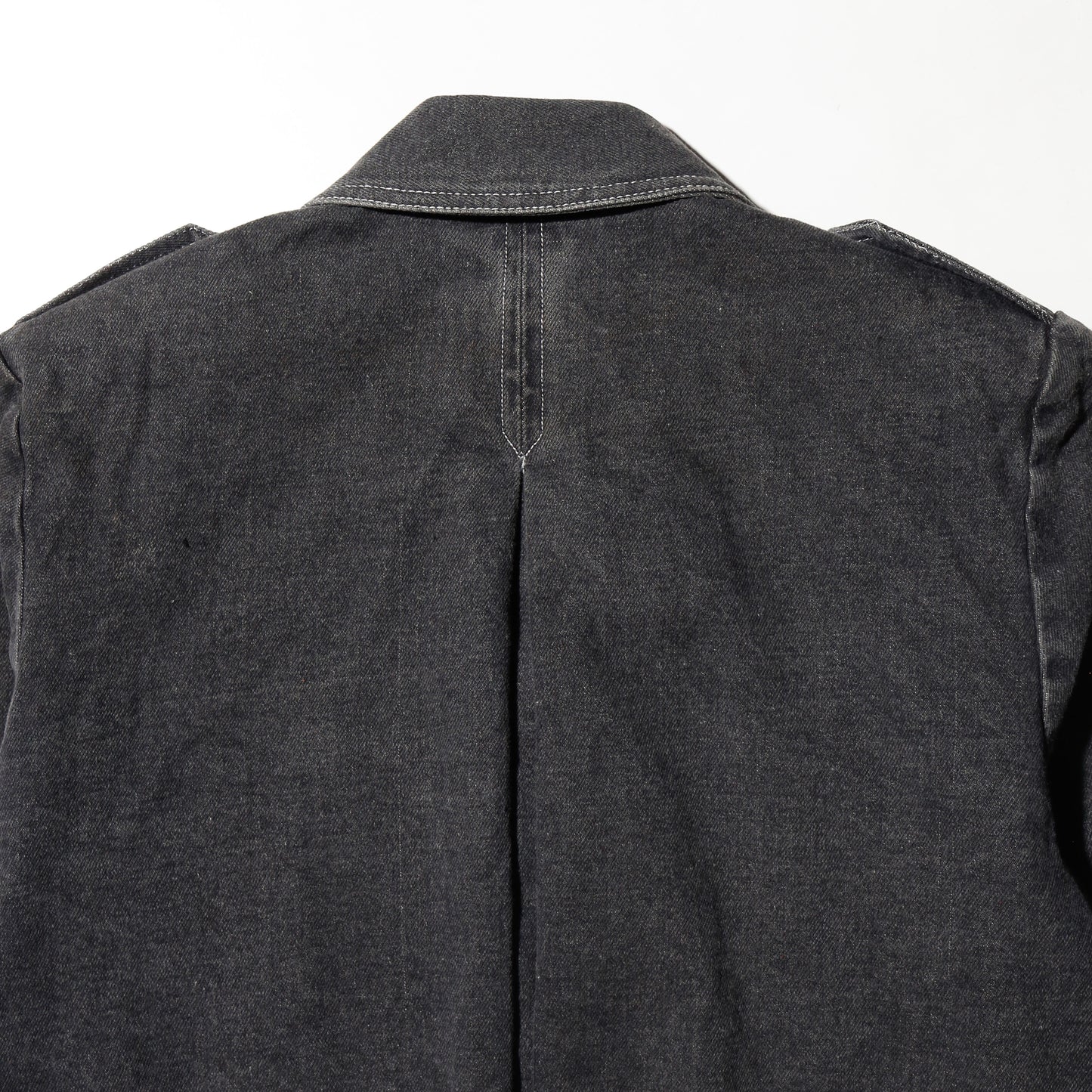 vintage cropped denim aviator jacket