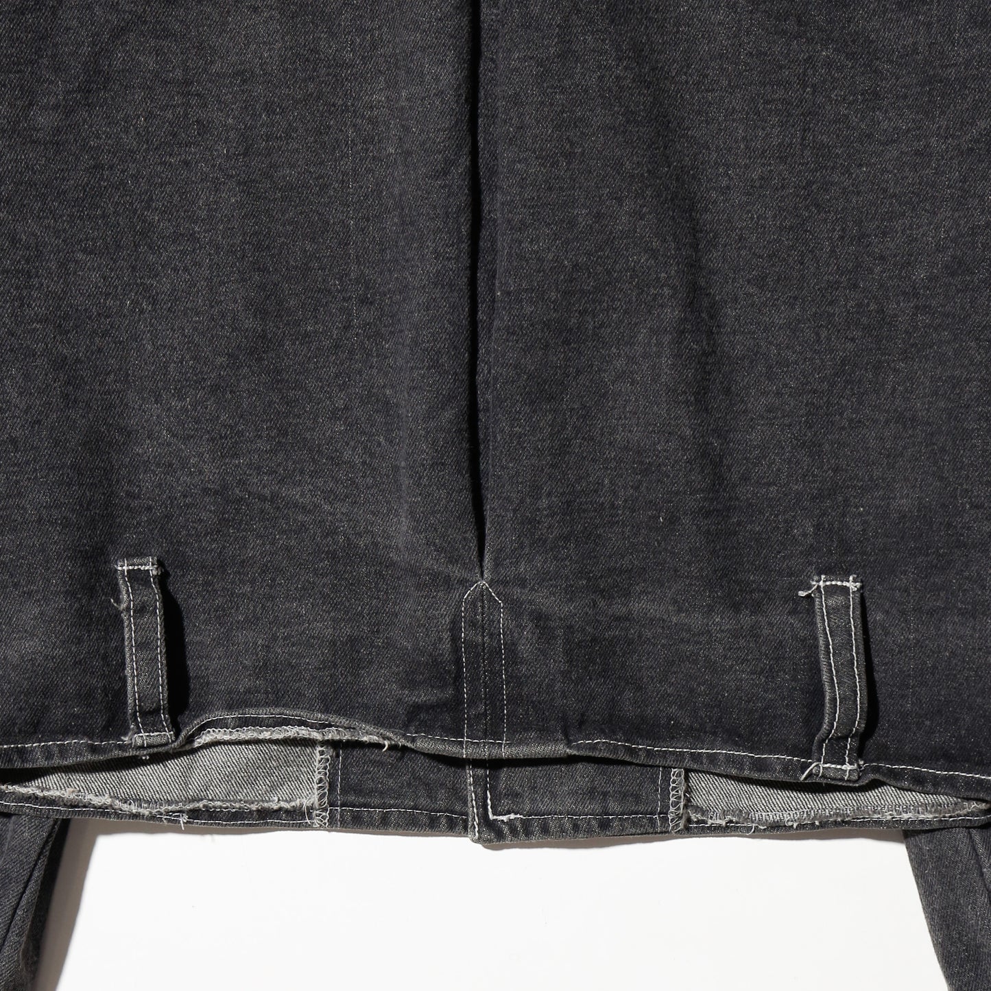 vintage cropped denim aviator jacket