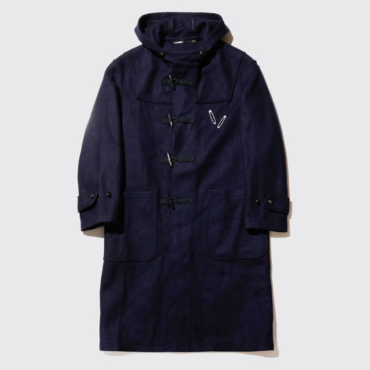 vintage safety pins wool duffle coat