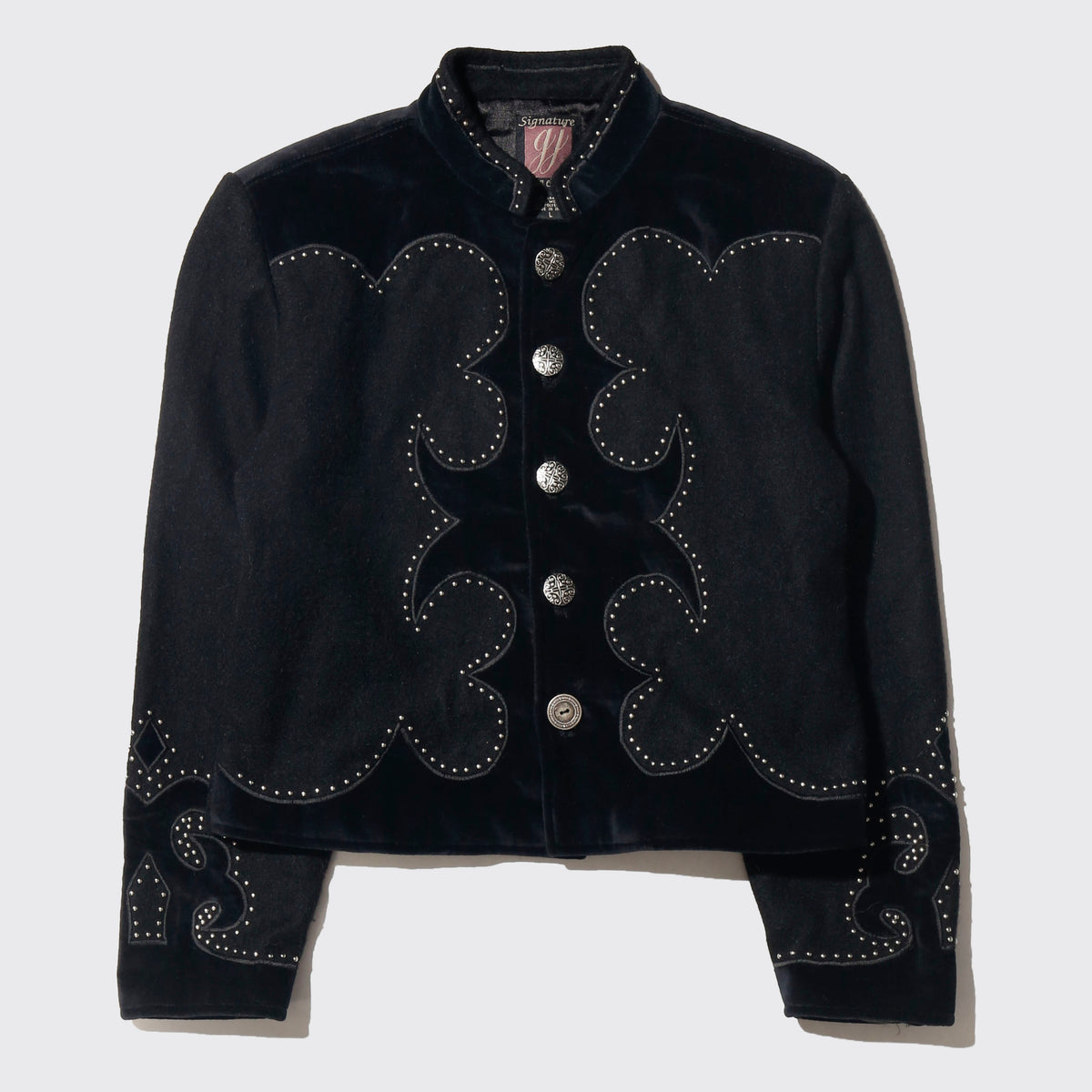 vintage scalloped studs western jacket