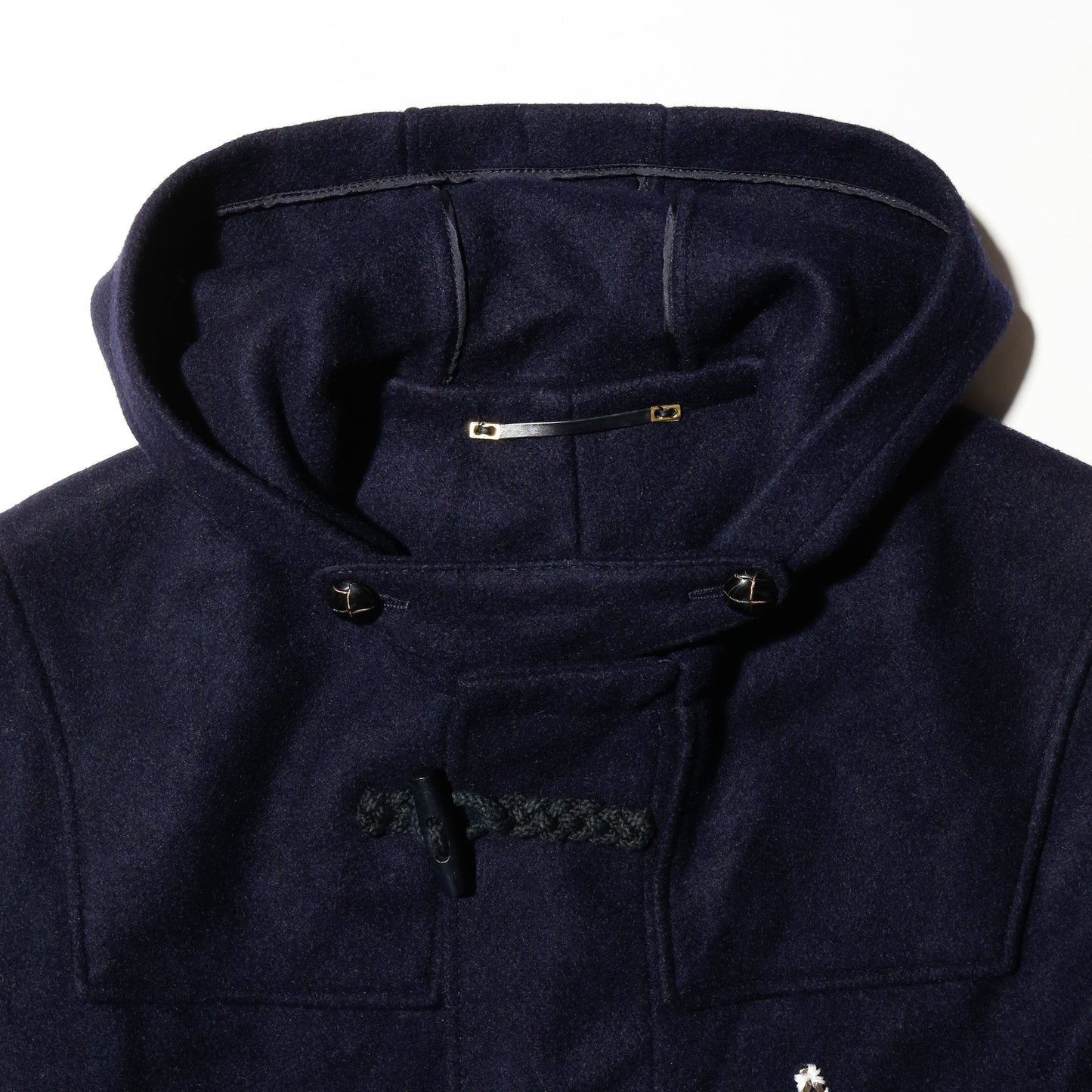 vintage safety pins wool duffle coat