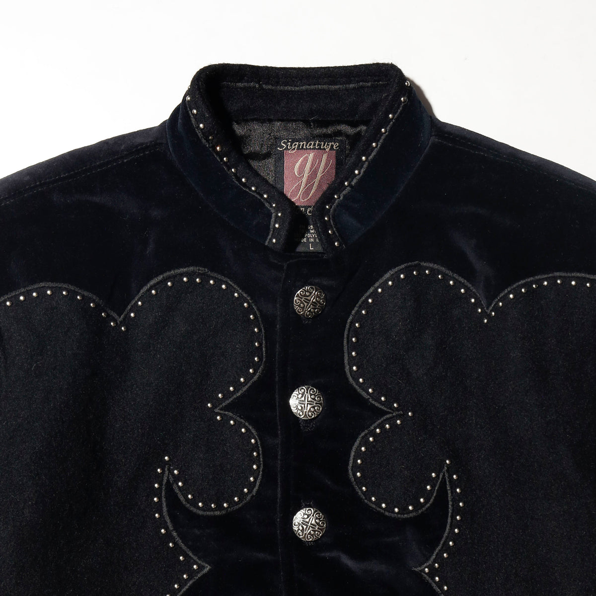 vintage scalloped studs western jacket
