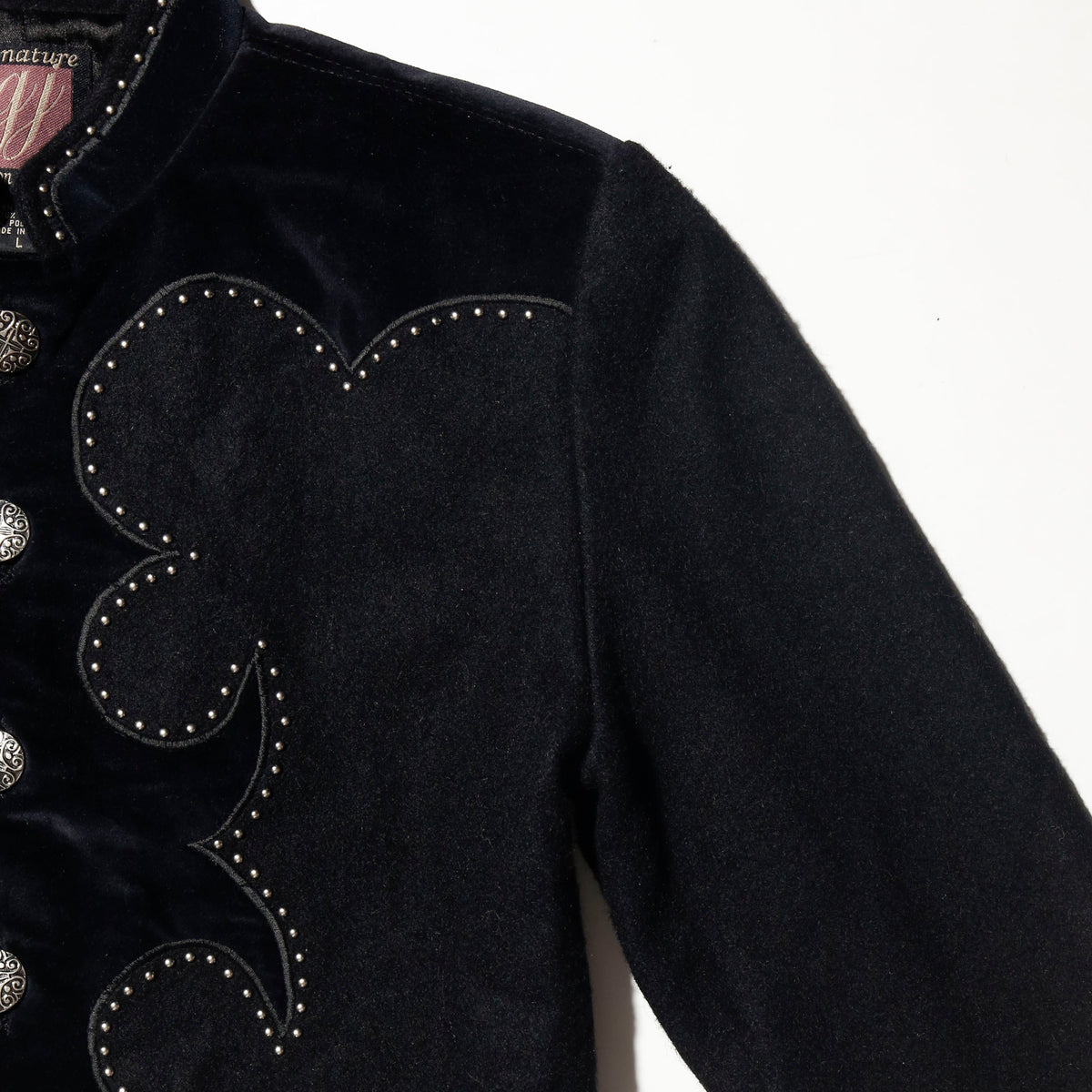 vintage scalloped studs western jacket