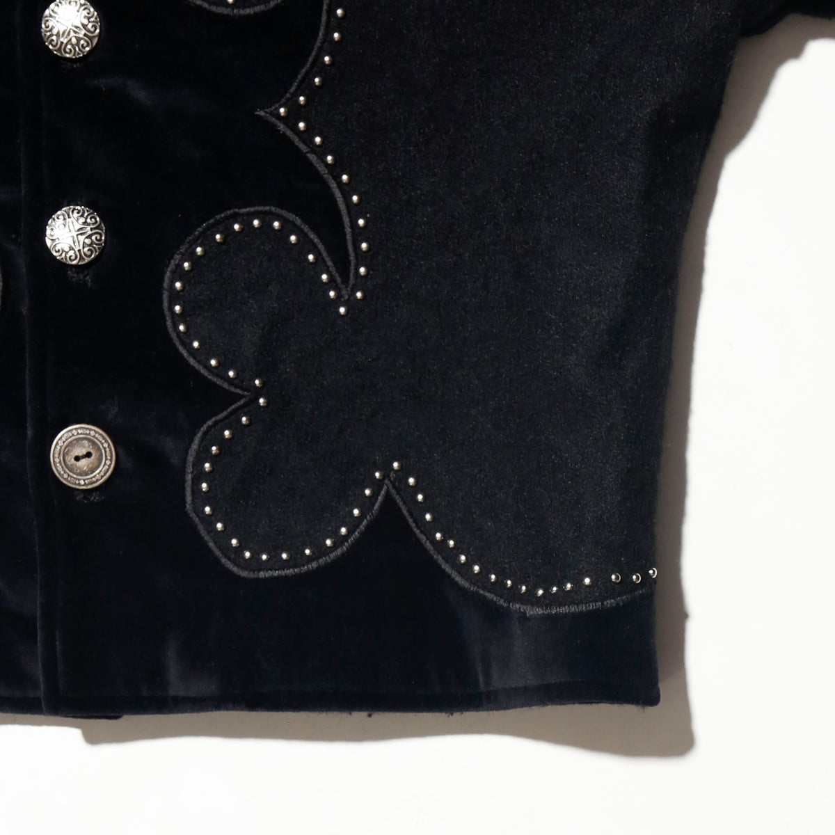 vintage scalloped studs western jacket