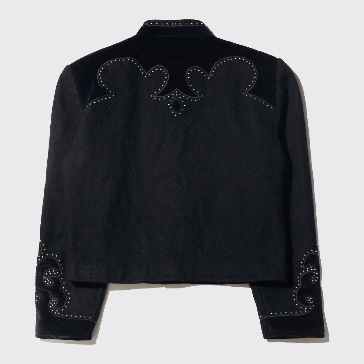 vintage scalloped studs western jacket