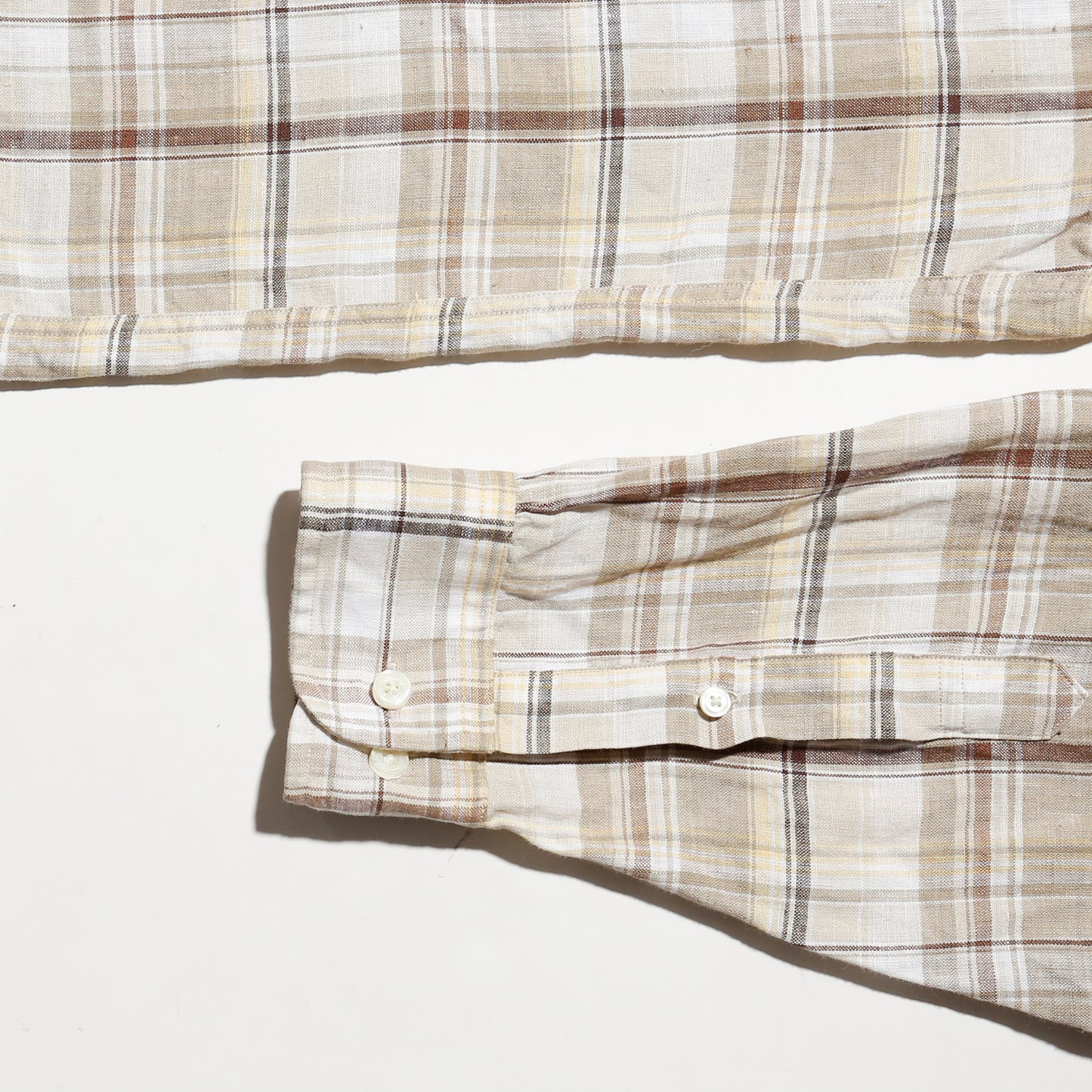 vintage brooks brothers checks linen shirt