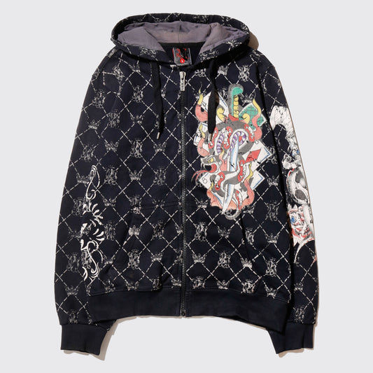 vintage monogram tatoo hoodie