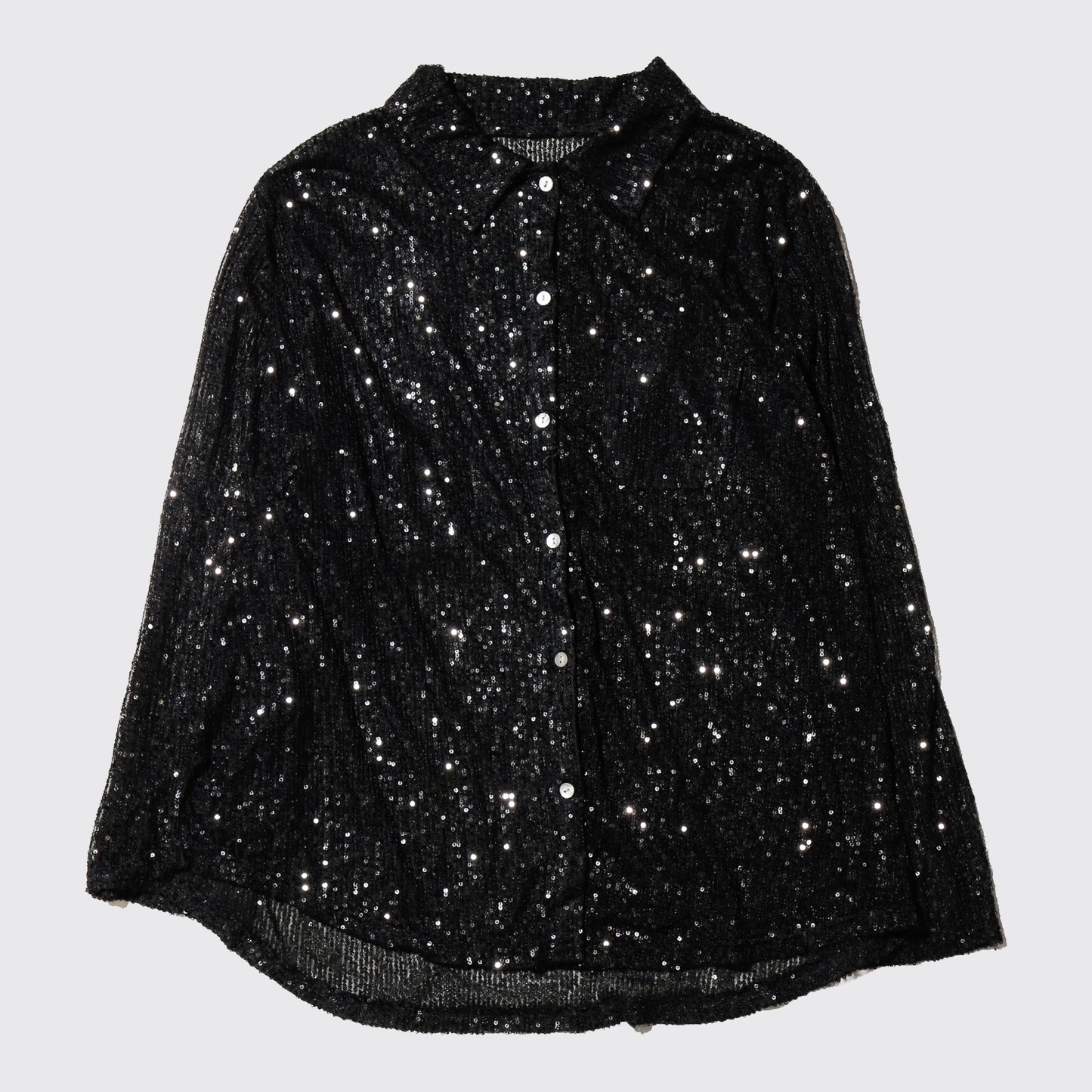 vintage spangle sheer shirt