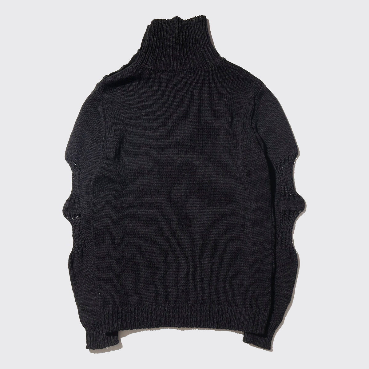vintage slanting snap broken sweater