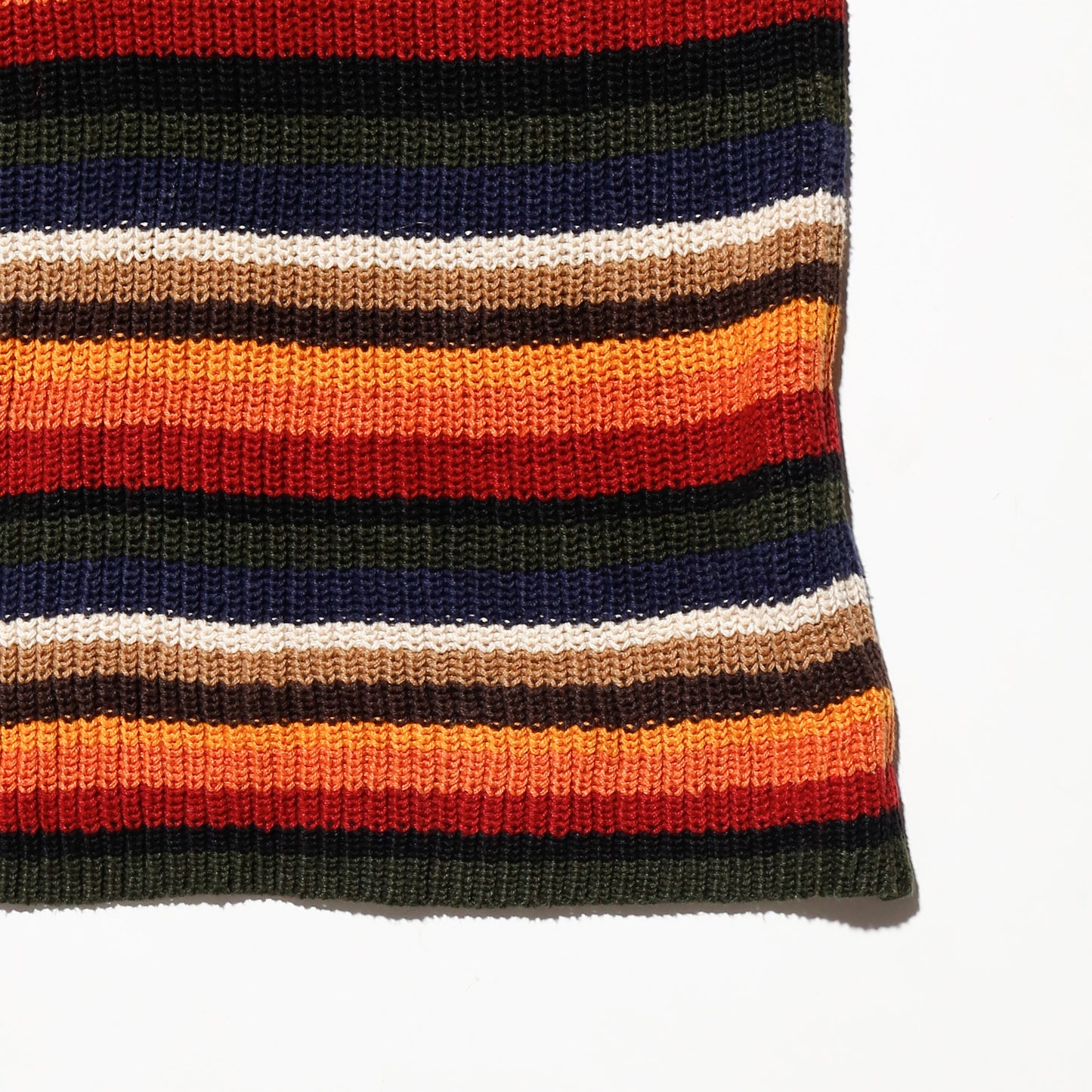 vintage multi border rib sweater