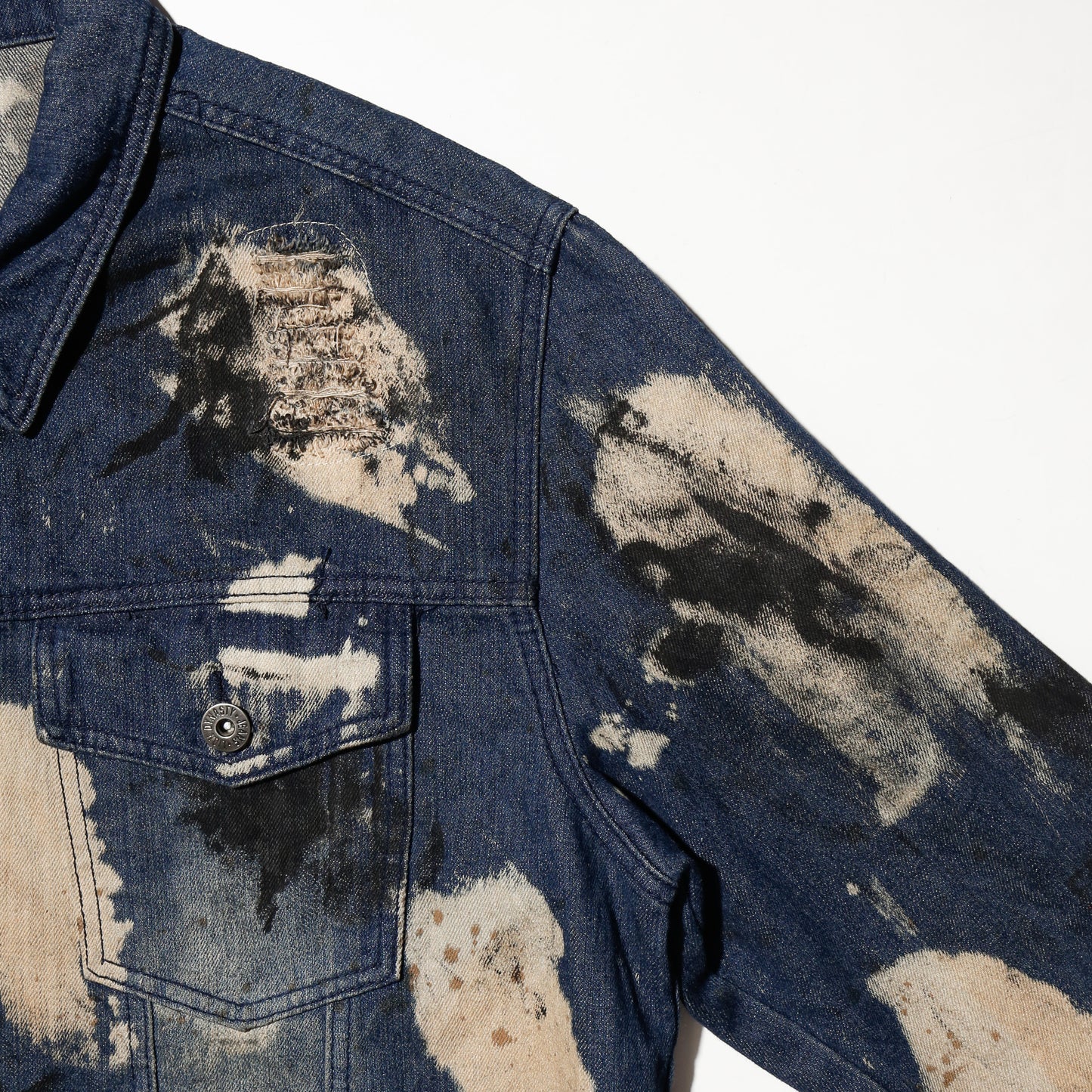 vintage ink accident trucker jacket
