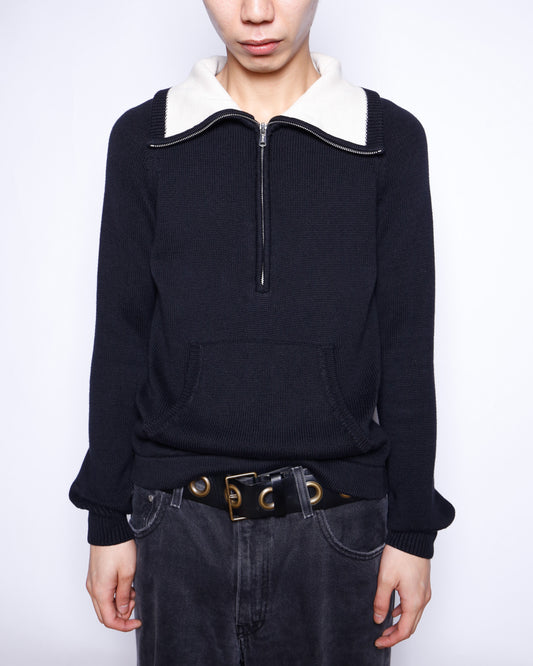 vintage ralph lauren high neck zipped sweater