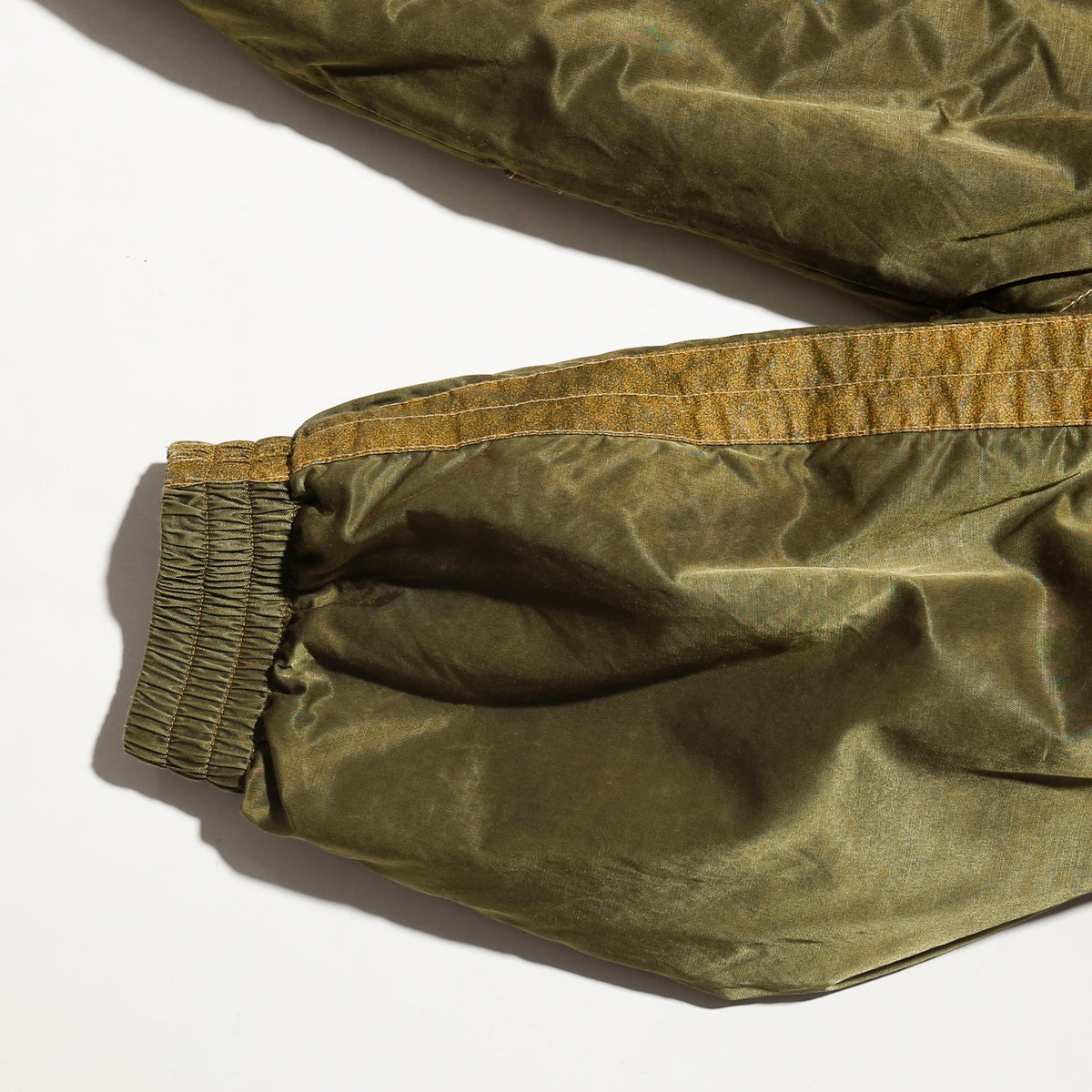 vintage patched padded aviator jacket, hood strage