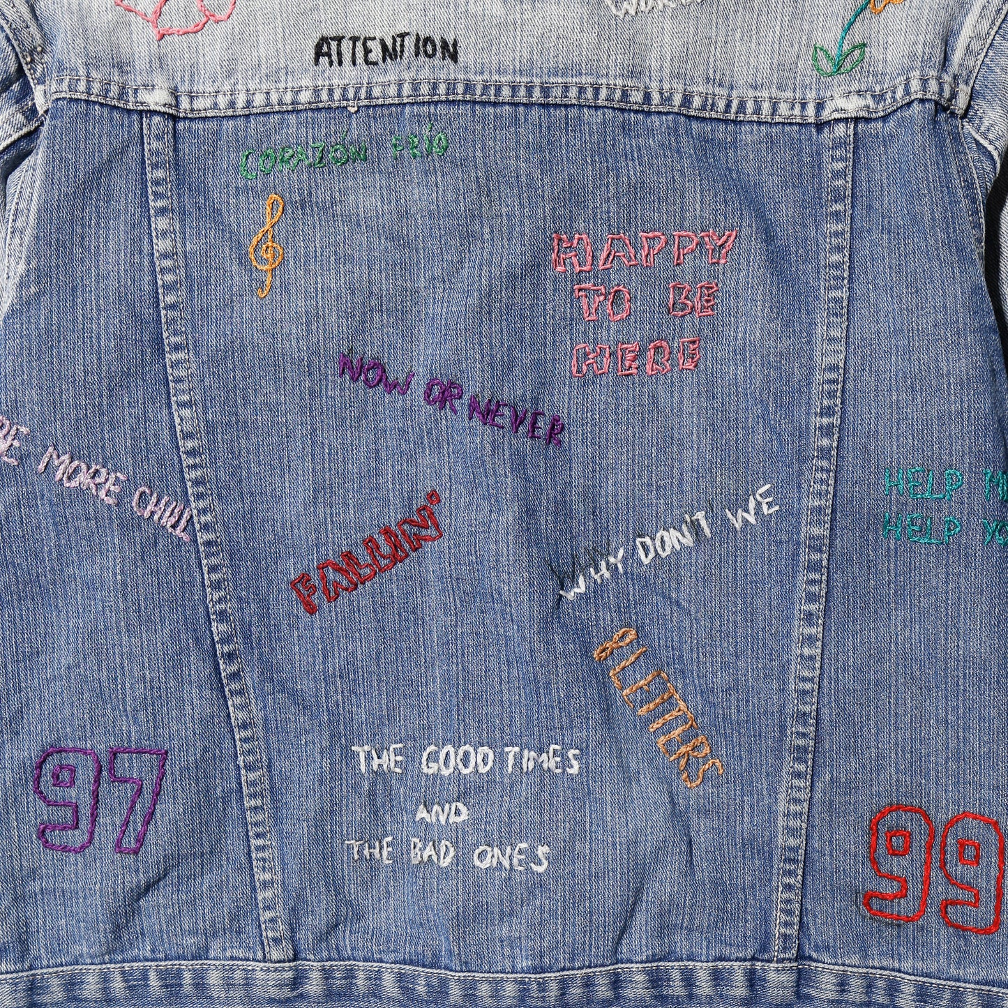 vintage hand stitched trucker jacket