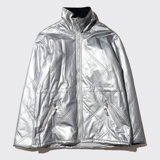 vintage quilted enamel storm jacket