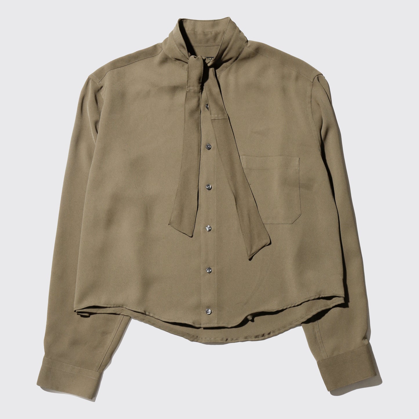 *one-off donna karan cropped bowtie shirt