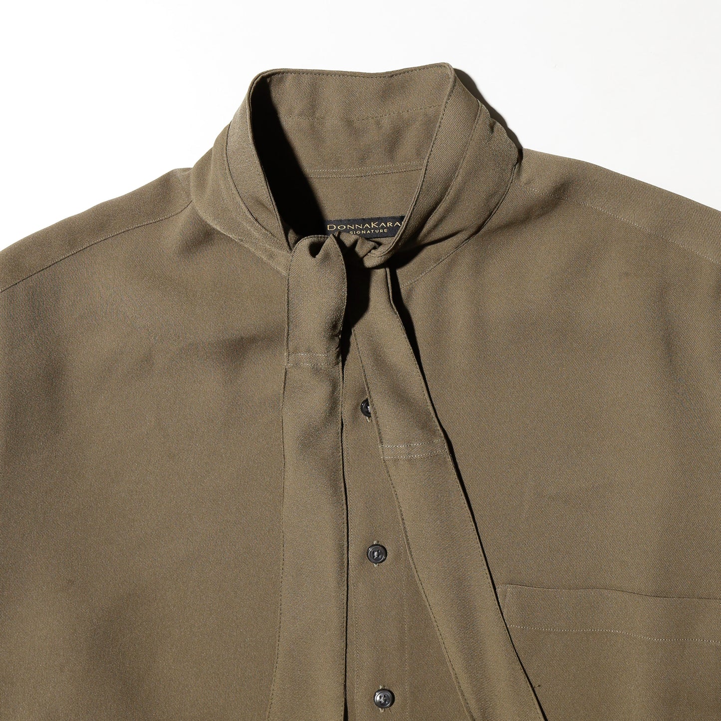 *one-off donna karan cropped bowtie shirt