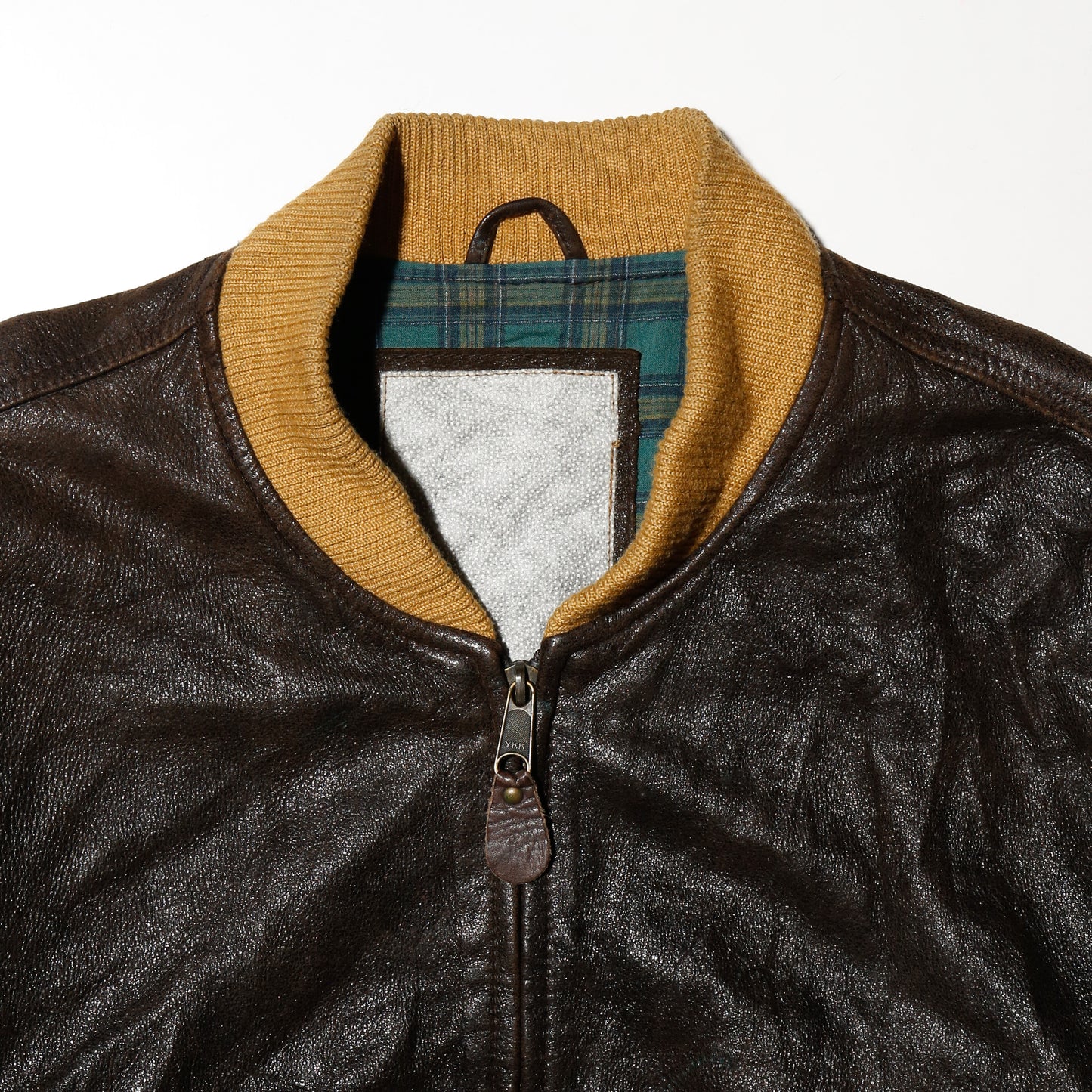 vintage leather bomber jacket