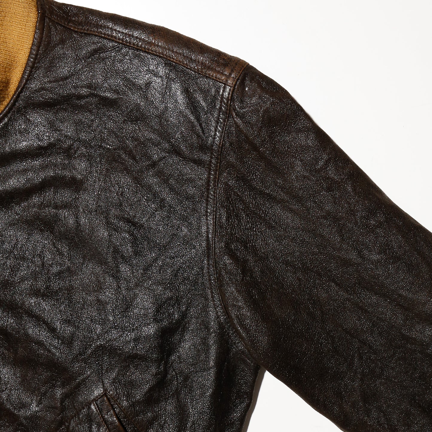 vintage leather bomber jacket