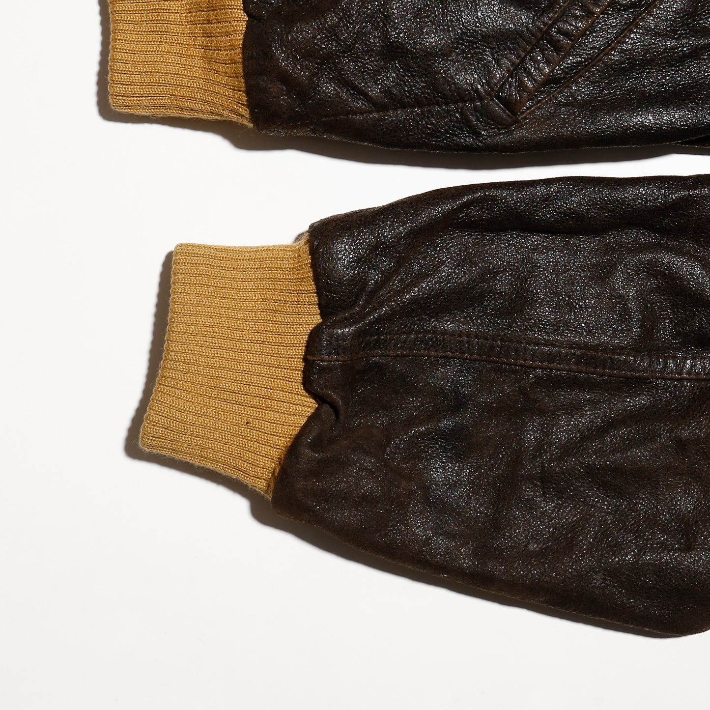 vintage leather bomber jacket