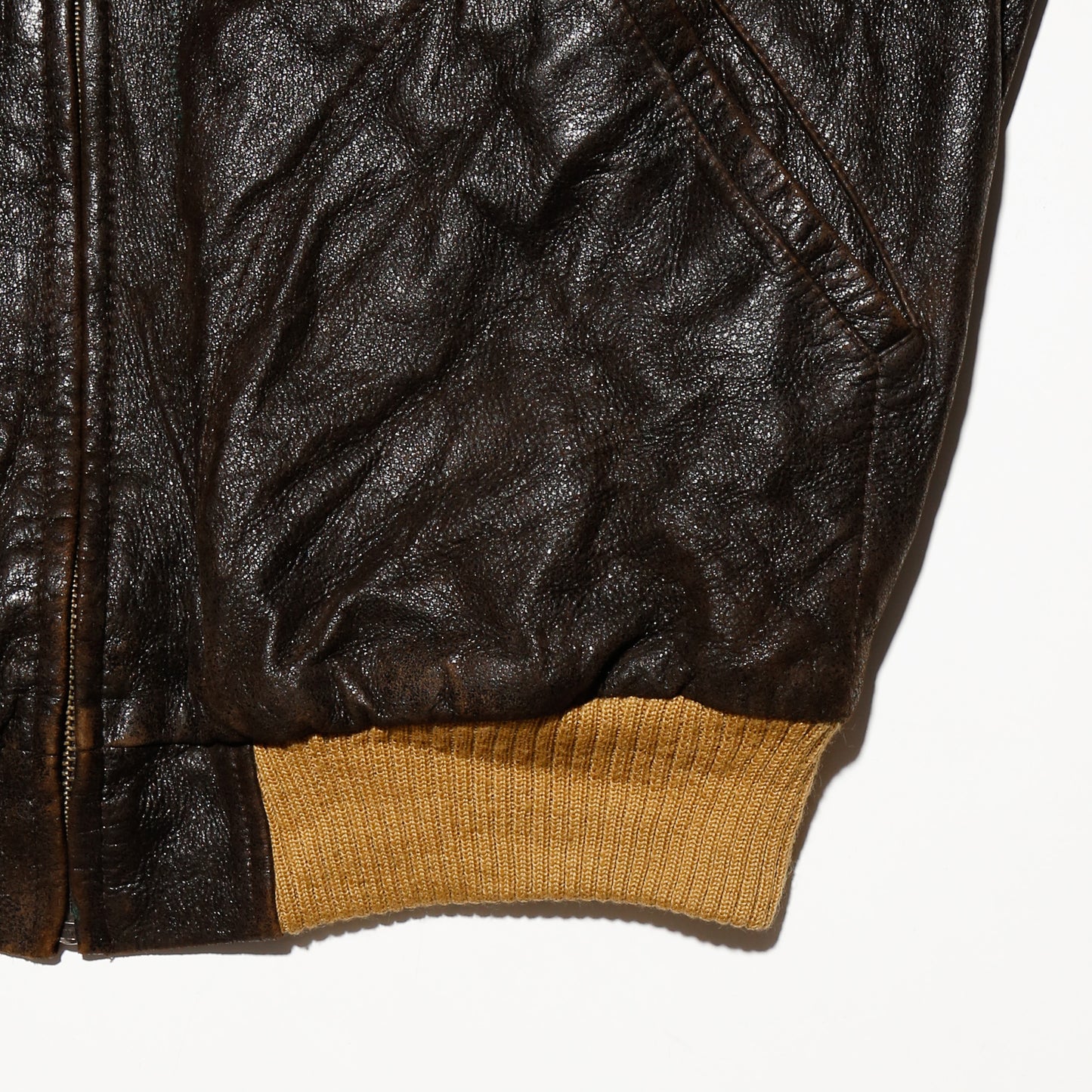 vintage leather bomber jacket
