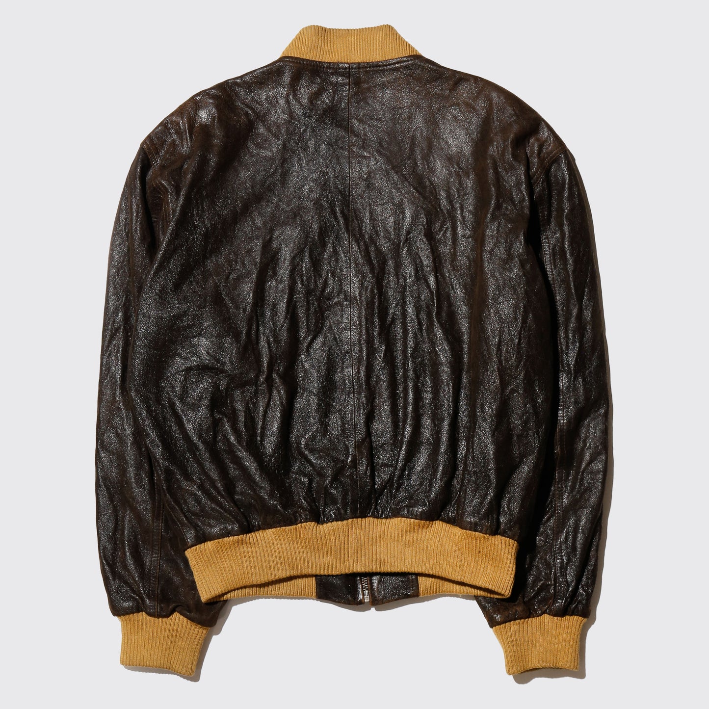 vintage leather bomber jacket