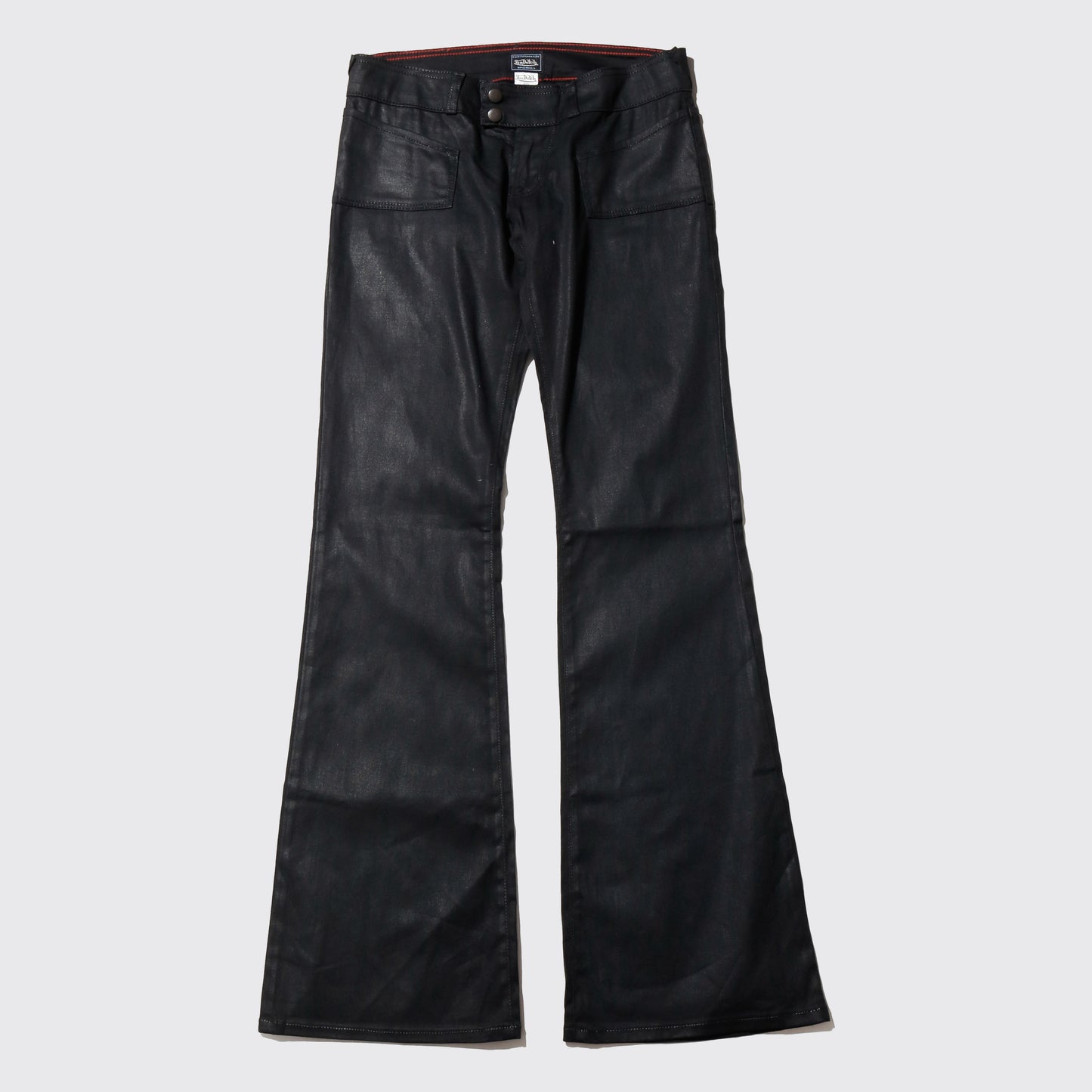 vintage 00's von dutch low rise luster flare trousers