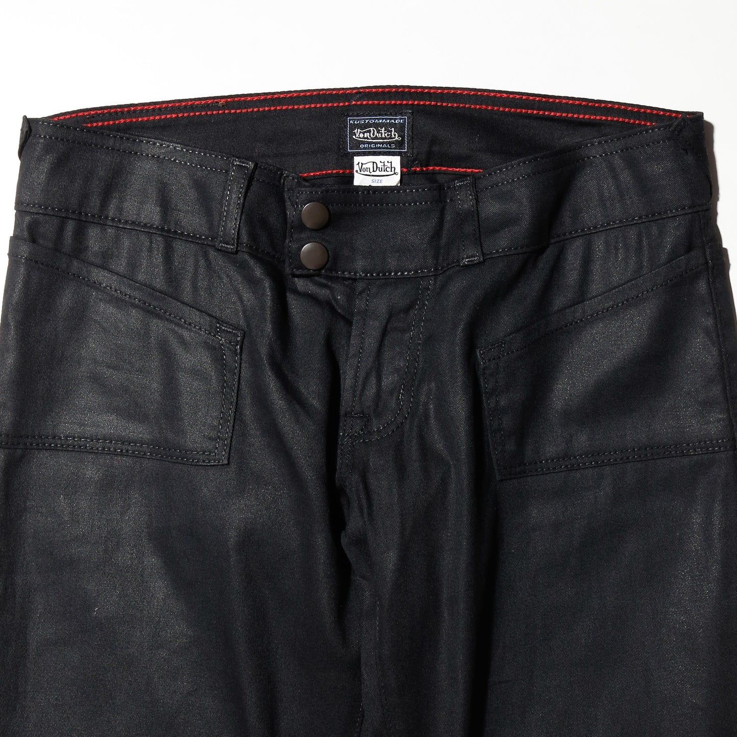 vintage 00's von dutch low rise luster flare trousers