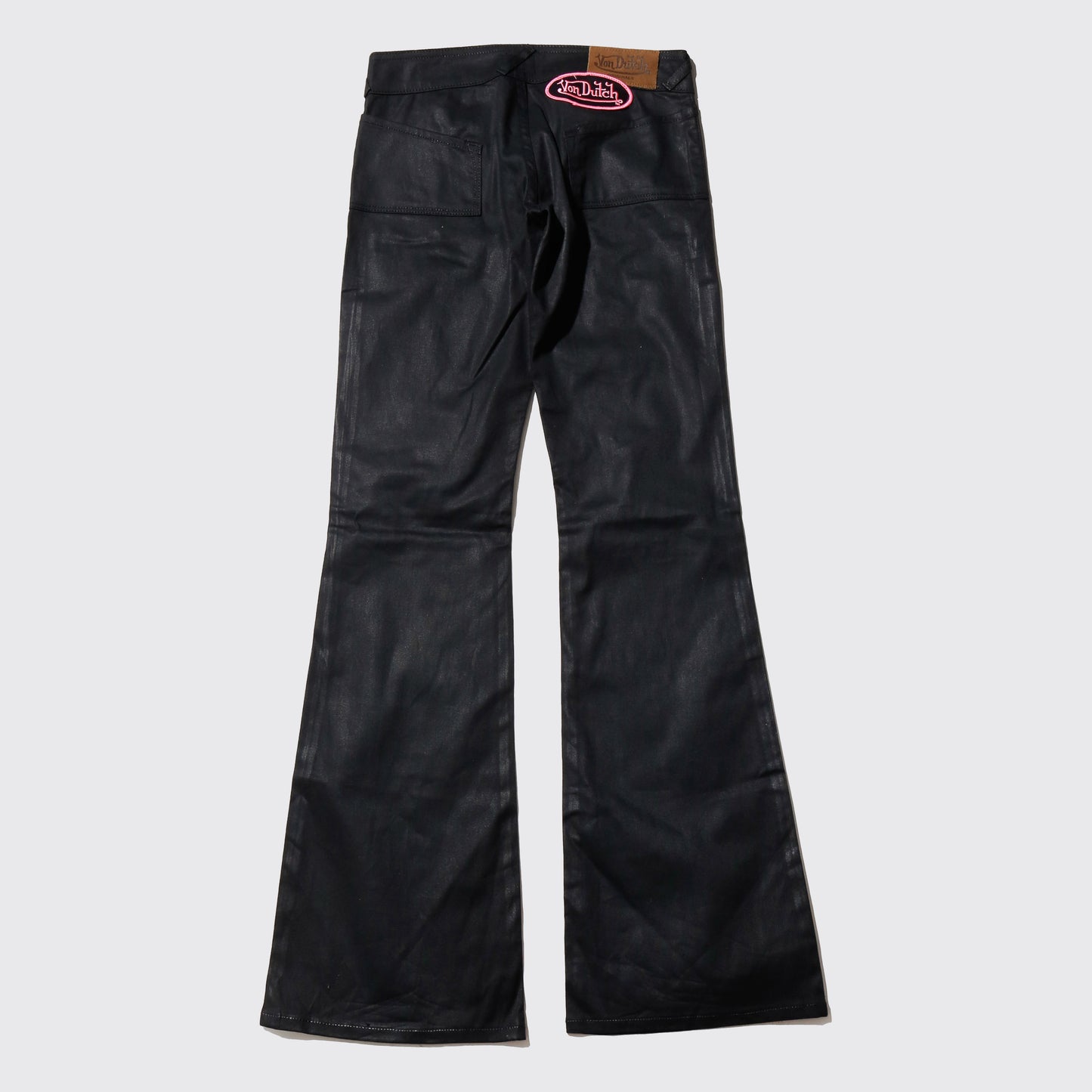 vintage 00's von dutch low rise luster flare trousers