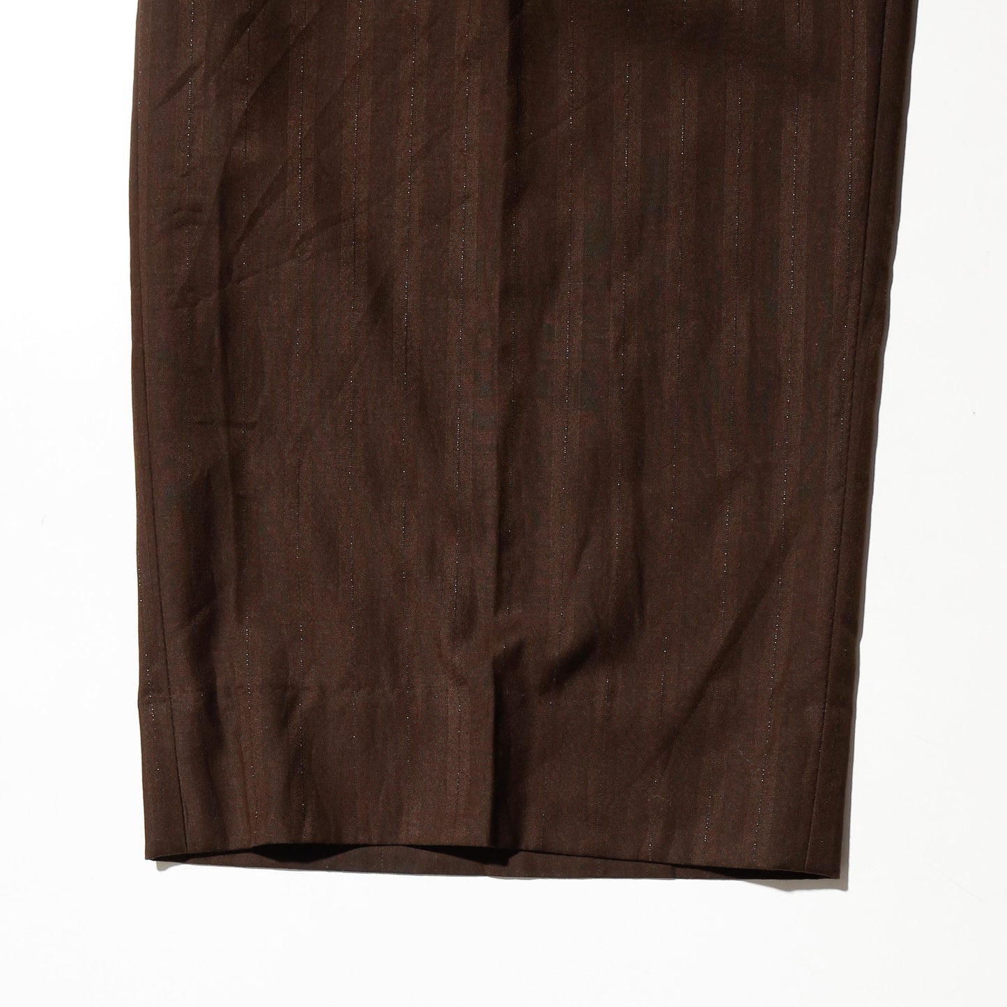 vintage tucked lame stripe wide slacks