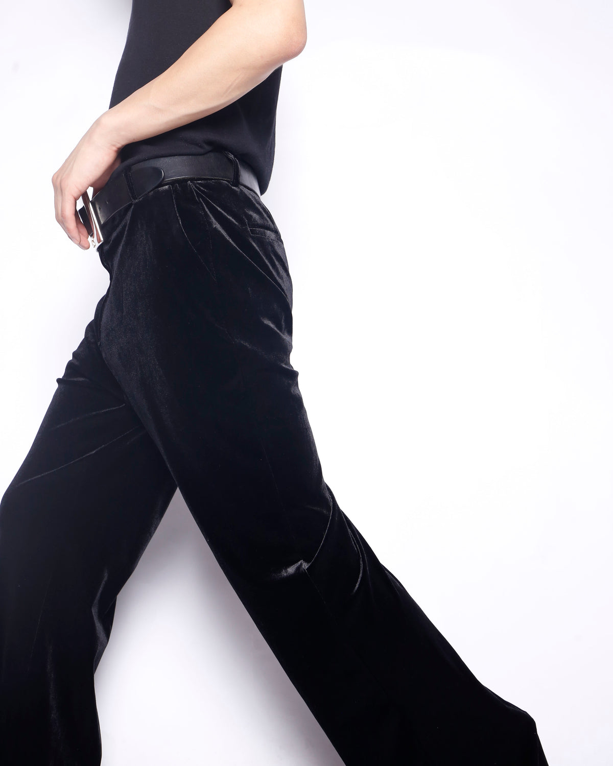 vintage velour flare slacks