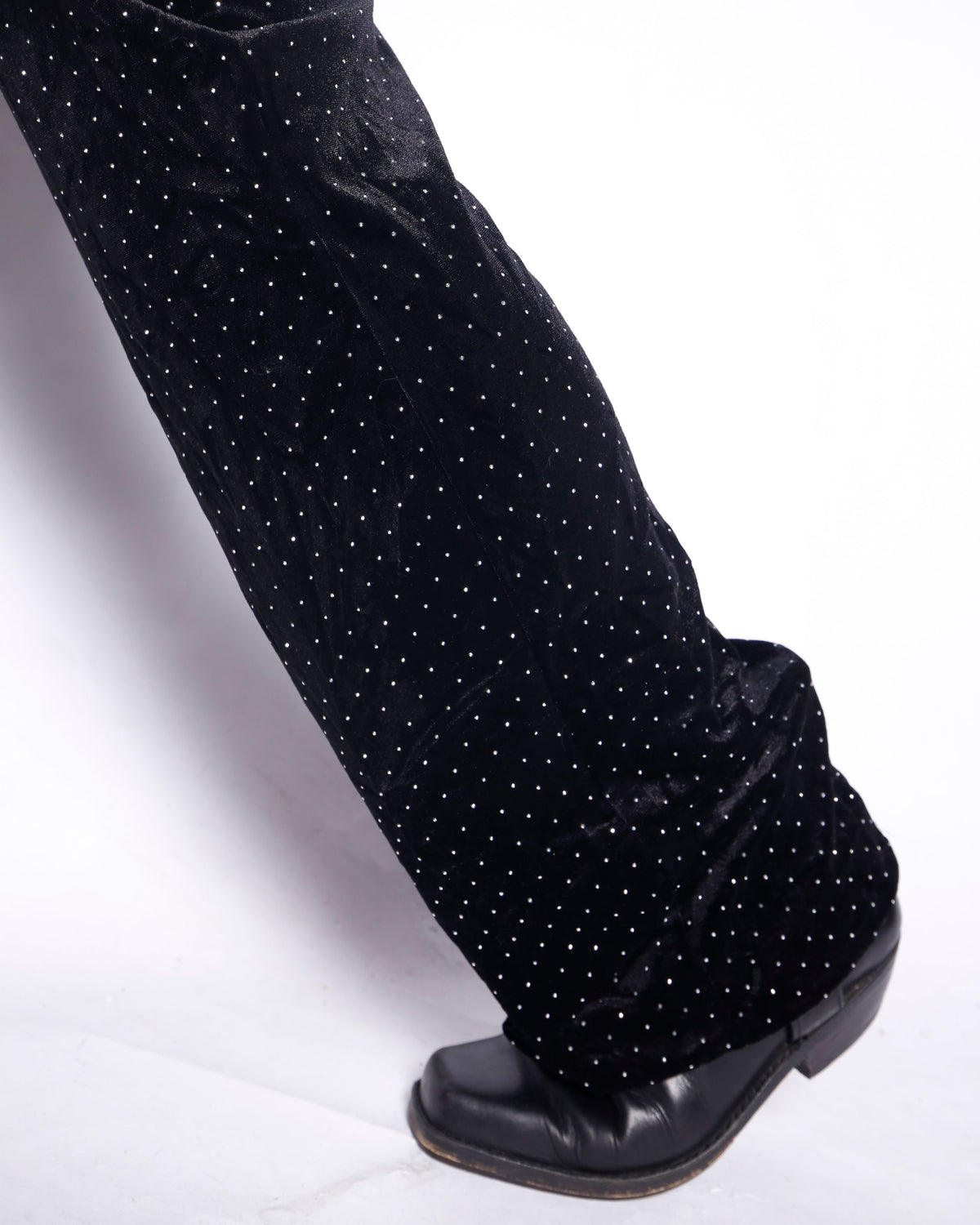 vintage shinny velour flare slacks