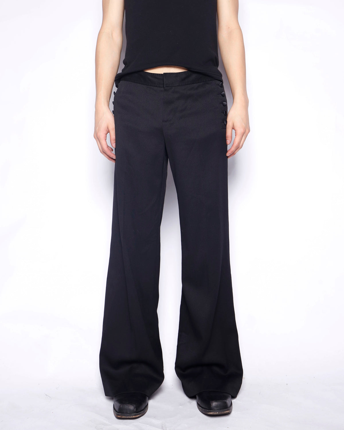vintage low rise smoking flare slacks